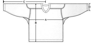bauer jersey size chart