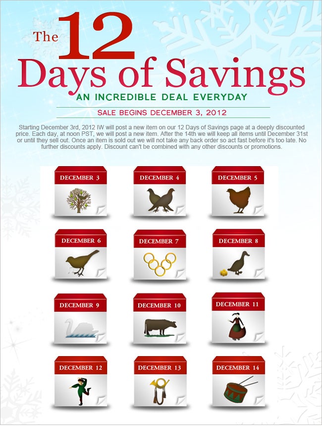 12 Days of Savings