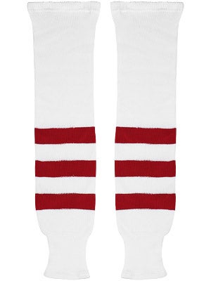 K1 White & Red Ice Hockey Socks Sr