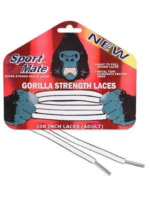 Sport Mate Gorilla Hockey Skate Laces Unwaxed