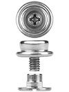 Helmet Dome Snap Screw w/Nut