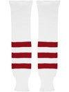K1 White & Red Ice Hockey Socks Jr