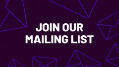 Be the first to shop by joining our mailing list