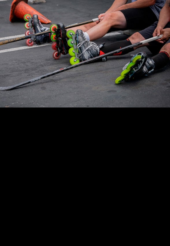 2x 59mm OUTDOOR Inline Skate Wheels w Bearings rollerblade roller hockey KIDS 