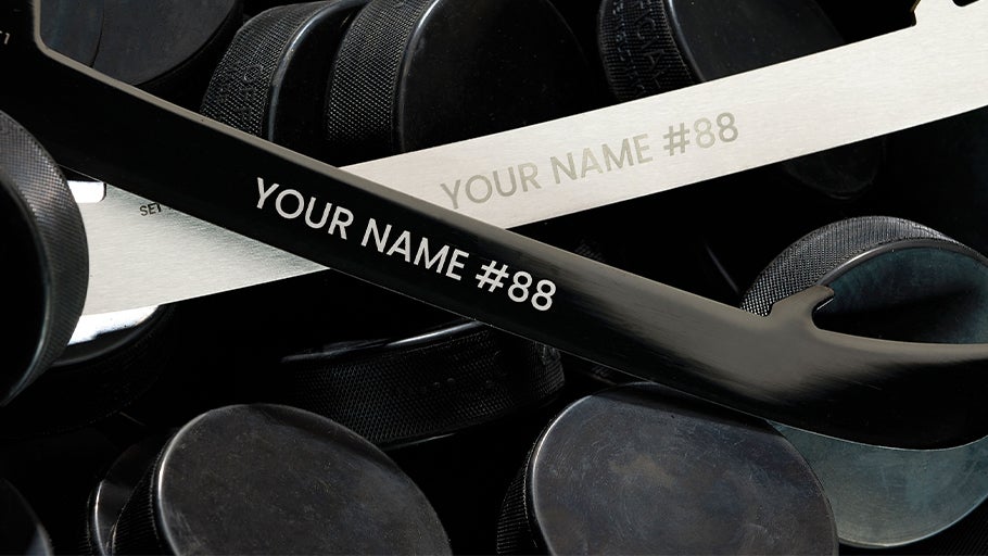 Custom Hockey Skate Blade Etching