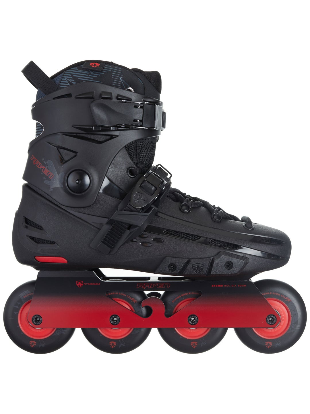 Inline Skates Inliner Raven Total Black adjustable to size 46