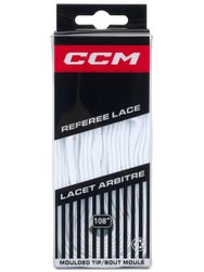 CCM Molded Tip Referee Skate Laces Unwaxed