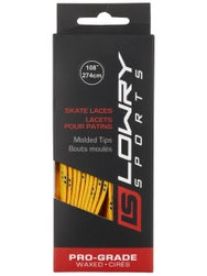Lowry Pro-Grade Hockey Molded Tip Skate Laces Waxed