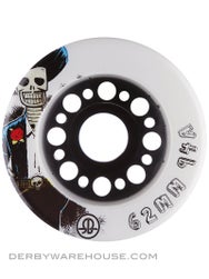RollerBones Day of the Dead Wheels White 4pk