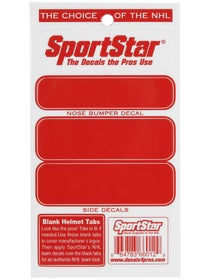 SportStar Vendor Cover Up Blank Hockey Helmet Decals