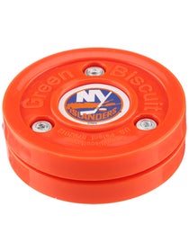 Green Biscuit Puck NY Islanders 