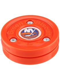 Green Biscuit Puck NY Islanders 