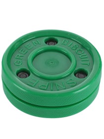 Green Biscuit Snipe Training Hockey Puck