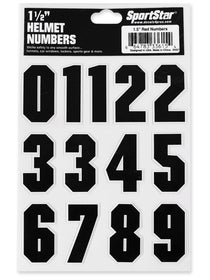 SportStar Player Number Helmet Decals 1 1/2" 