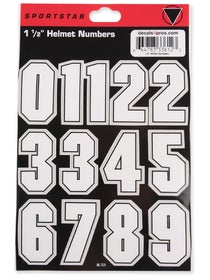 SportStar Player Number Helmet Decals 1 1/2" 