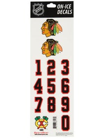 NHL Decal Set Chicago Blackhawks White Helmet