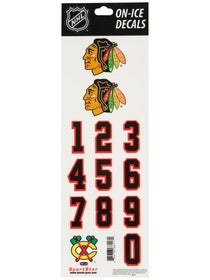 NHL Decal Set Chicago Blackhawks White Helmet