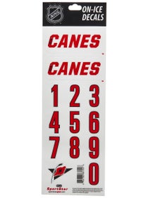 NHL Decal Set Carolina Hurricanes White Helmet