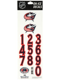 NHL Decal Set Columbus Blue Jackets White Helmet