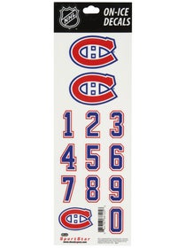 NHL Decal Set Montreal Canadiens White Helmet