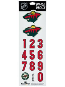 NHL Decal Set Minnesota Wild White Helmet