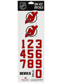 NHL Decal Set New Jersey Devils White Helmet