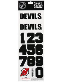 NHL Decal Set New Jersey Devils White Helmet