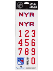 NHL Decal Set NY Rangers Royal Helmet