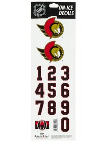 NHL Decal Set Ottawa Senators White Helmet