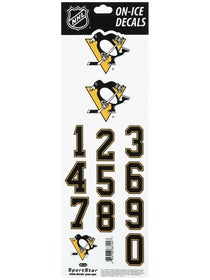 NHL Decal Set Pittsburgh Penguins White Helmet