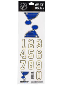 NHL Decal Set St. Louis Blues Royal Helmet