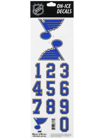 NHL Decal Set St. Louis Blues White Helmet