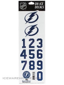 NHL Decal Set Tampa Bay Lightning White Helmet