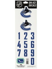 NHL Decal Set Vancouver Canucks White Helmet