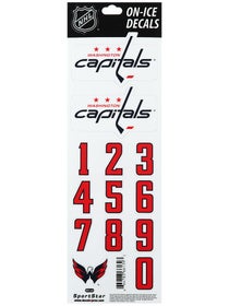 NHL Decal Set Washington Capitals White Helmet