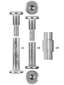 Sonic Universal Extender 6mm ROUND Inline Axle Kit (8)