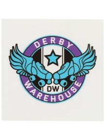 Derby Warehouse Clear 2" Helmet Sticker