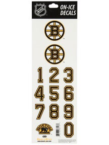 NHL Decal set  Boston Bruins White Helmet 