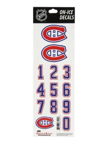 NHL Decal set  Montreal Canadiens White Helmet 