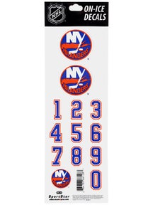 NHL Decal set  NY Islanders White Helmet 