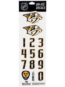 NHL Decal set  Nashville Predators White Helmet 