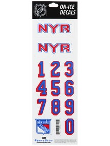 NHL Decal set  NY Rangers White Helmet 