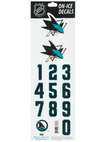 NHL Decal set  San Jose Sharks White Helmet 