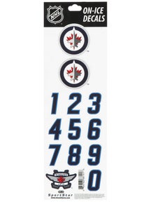 NHL Decal set  Winnipeg Jets White Helmet 