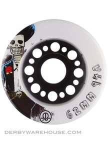 RollerBones Day of the Dead Wheels White 4pk