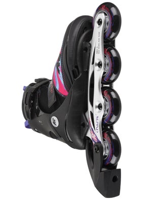 Pattini In Linea K2 Charm Boa Alu 2024 - Regolabili, Sistema Boa, Per Bambini - Nero/Rosa - Foto 2