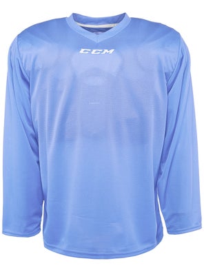 Cheap Custom Light Blue White-Navy Hockey Lace Neck Jersey Free