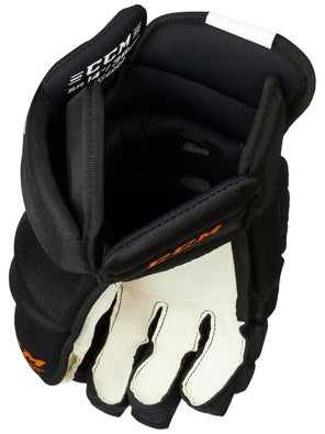 NHL Anaheim Ducks Colored Palm Utility Gloves Black w/ Orange Palm NEW