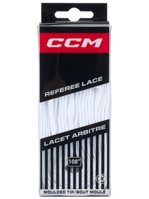 CCM Molded Tip\Referee Skate Laces Unwaxed
