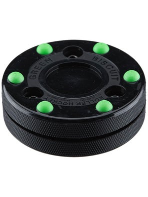 Green Biscuit Roller Hockey Puck